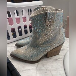 Rhinestone Studded Boots